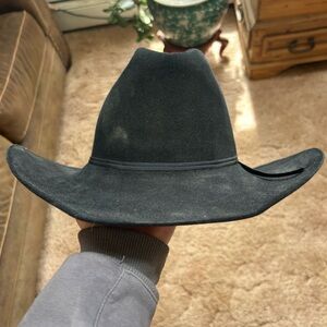 Black Resistol 4X Beaver Cowboy Hat By Lancaster Size 7